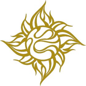 TRIJYA 太陽マークステッカーゴールド（S）